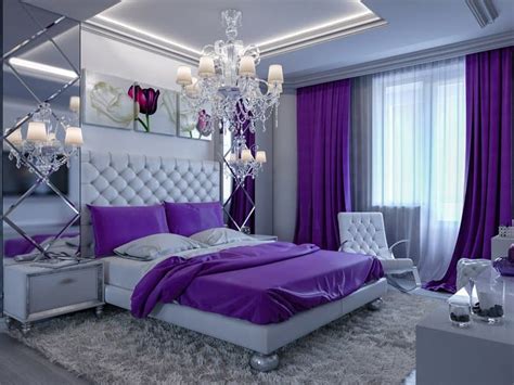 adult purple bedroom